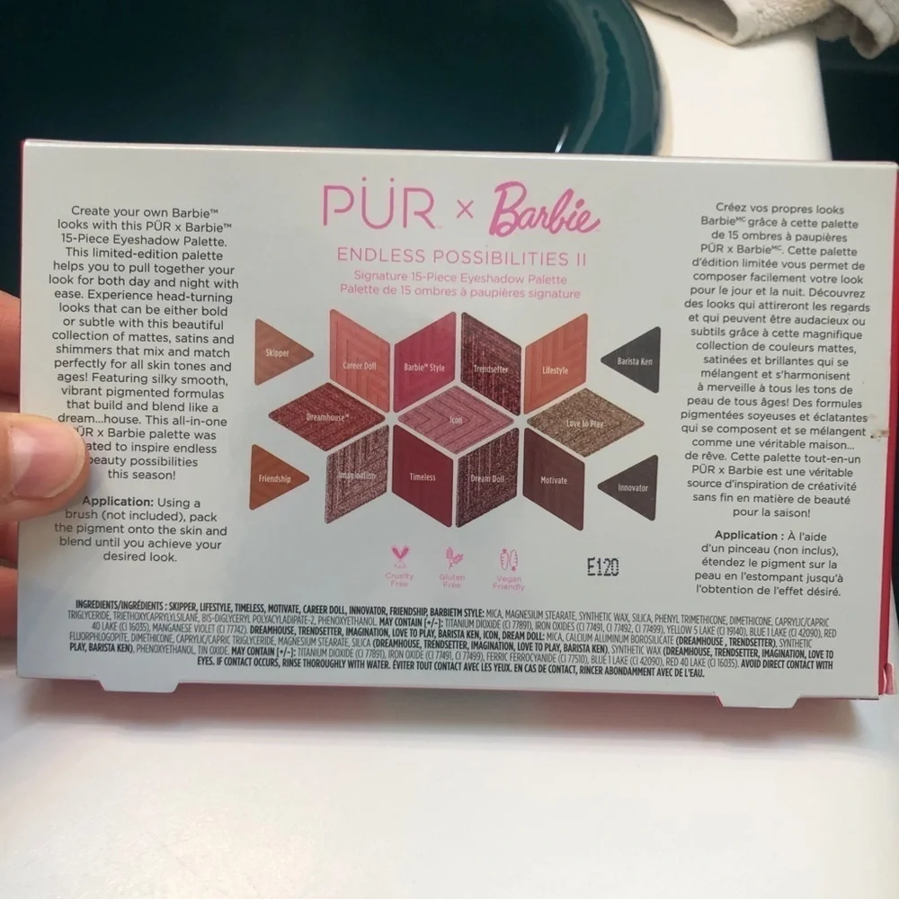 NIB PUR X BARBIE EYSHADOW PALETTE